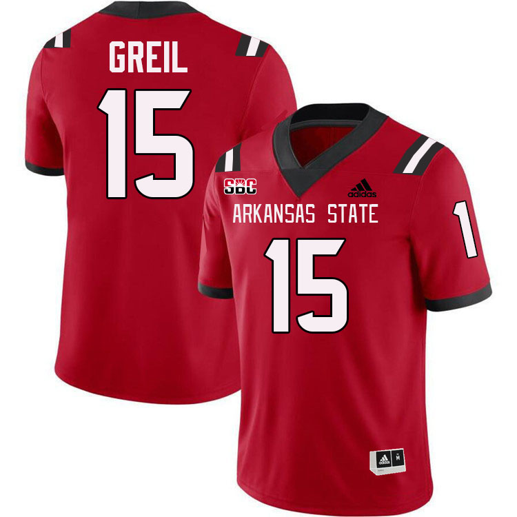 Brandon Greil Arkansas State Jersey,Arkansas State Red Wolves Football Uniforms,Jersey-Red Brandon Greil Arkansas State Jersey,Arkansas State Red Wolves Football Uniforms,Jersey-Red